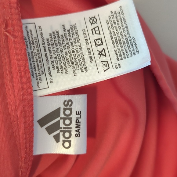 Adidas striped sleeve orange zippered track jacket small - Picture 7 of 8